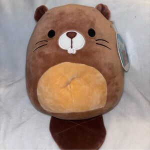 Squishmallows Brown and Tan Beaver Chip NWT 8”